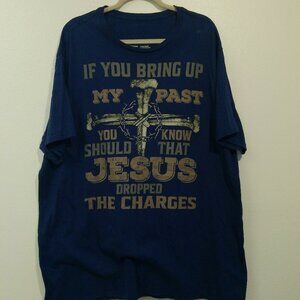 Spiritual Style: Cross Pattern Men's Graphic Tee Size 2XLT  (F)